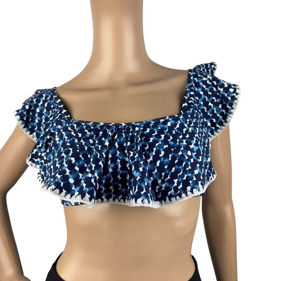 New Studio by Anne Cole Flounce Around Multi Off The Shoulder Bikini Top Size XS - Picture 2 of 6